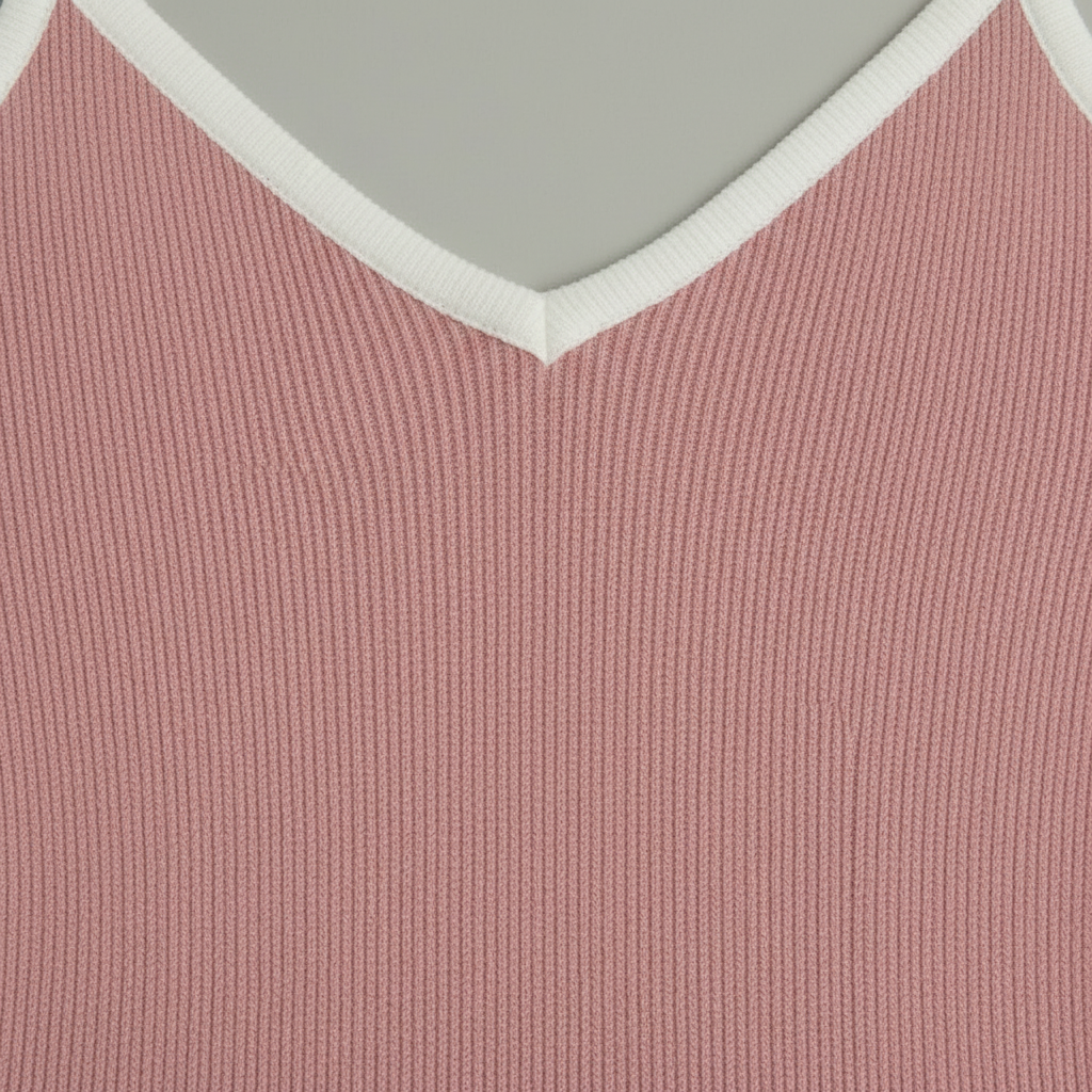 Fargeblokkert Rosa Minikjole | Ermeløs Vintage Stil