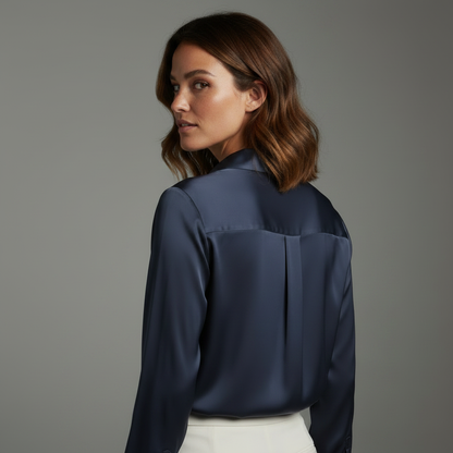 Satengbluse Dame Hvit | Elegant og Komfortabel Topp