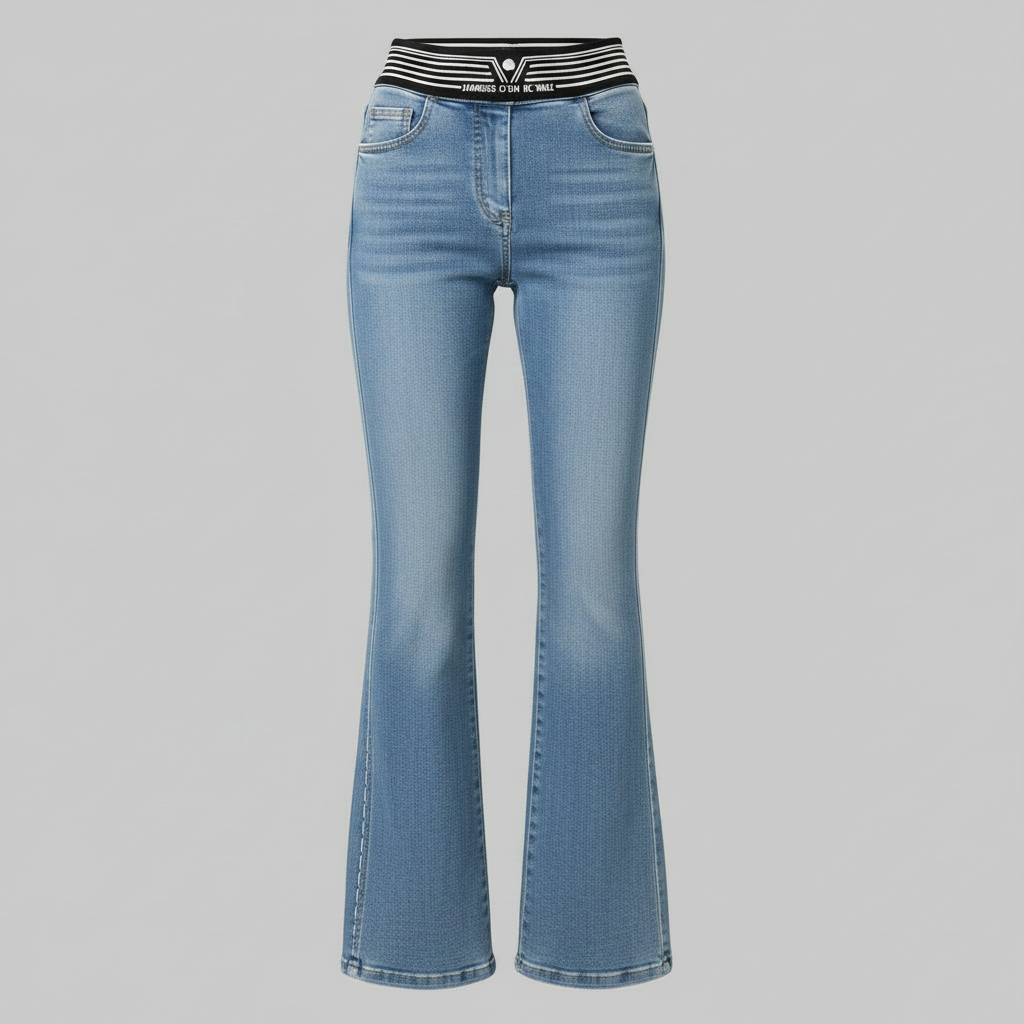 Høyt Midje Jeans Alicia | Dame Slim Fit Utsvingte Ben