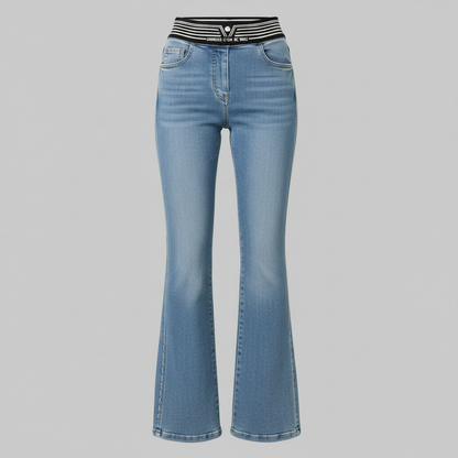 Høyt Midje Jeans Alicia | Dame Slim Fit Utsvingte Ben