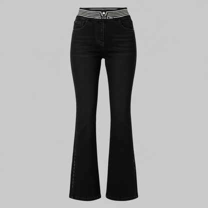 Høyt Midje Jeans Alicia | Dame Slim Fit Utsvingte Ben
