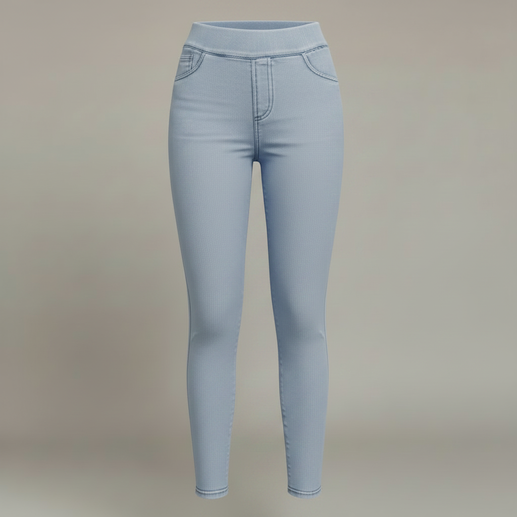 Høy Midje Skinny Jeggings | Bukser Dame