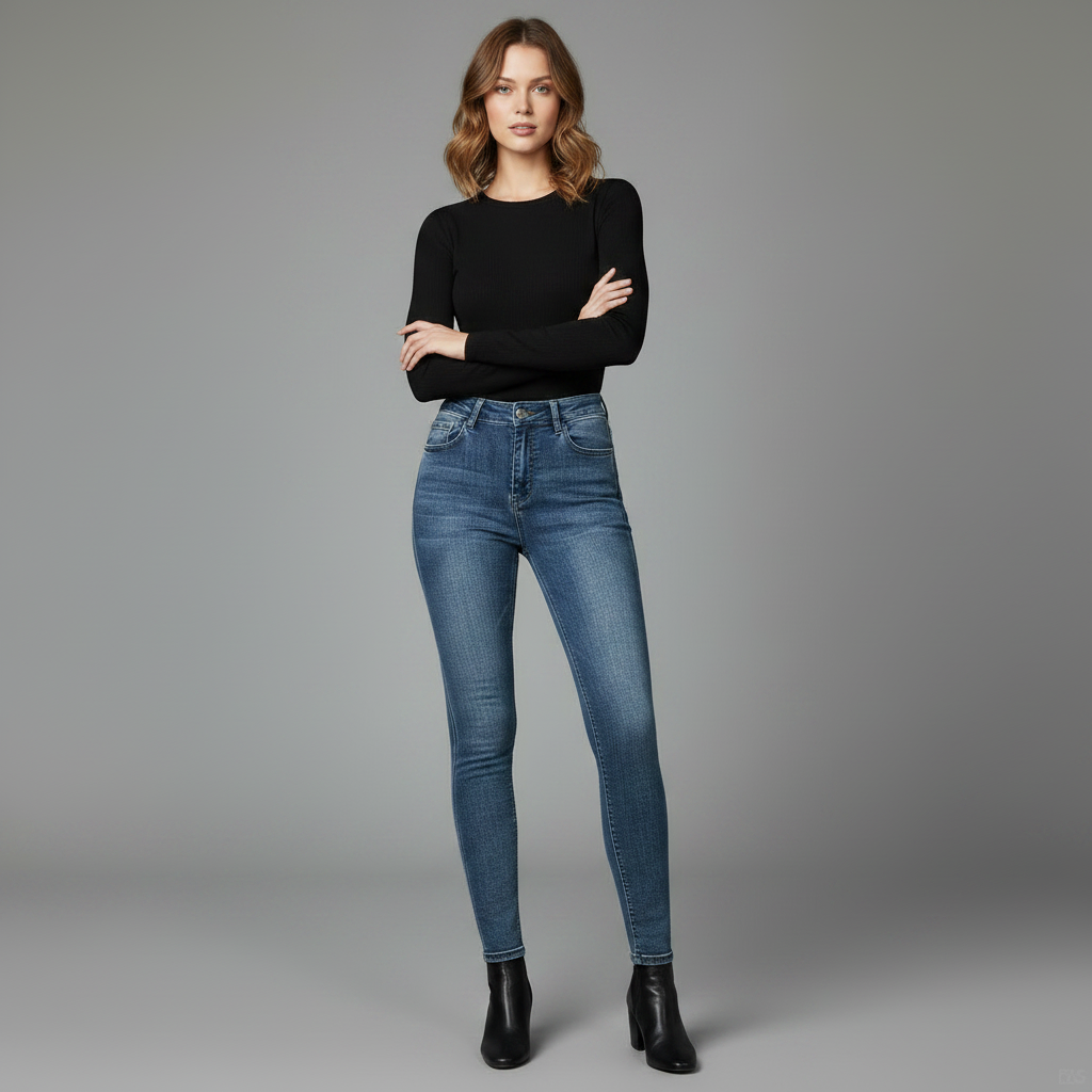 Nova Skinny Jeans | Damejeans Med Vintage Vask