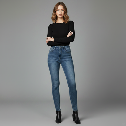 Nova Skinny Jeans | Damejeans Med Vintage Vask