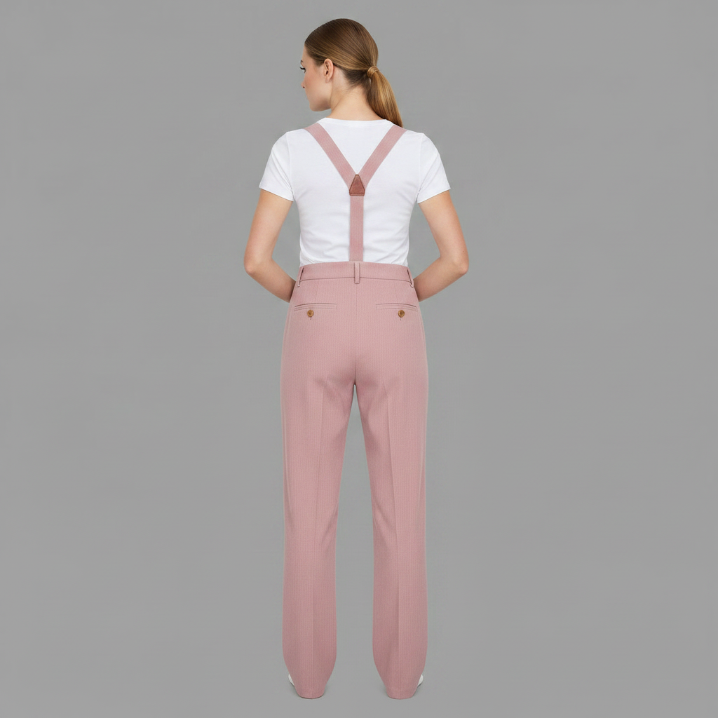 Rosa Cordfløyel Kjeledress | Justerbar og Komfortabel