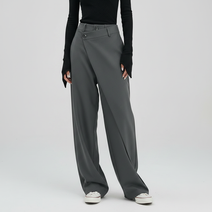 Emma Baggy Bukser Dame | Asymmetrisk Design og Komfort
