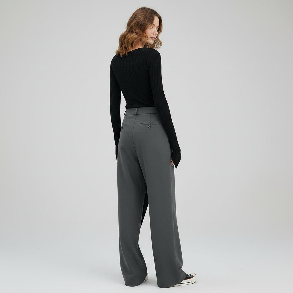 Emma Baggy Bukser Dame | Asymmetrisk Design og Komfort
